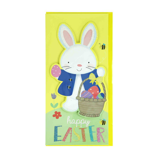 Picture of EASTER MONEY WALLETS BUNNY HOLDING A BASKET